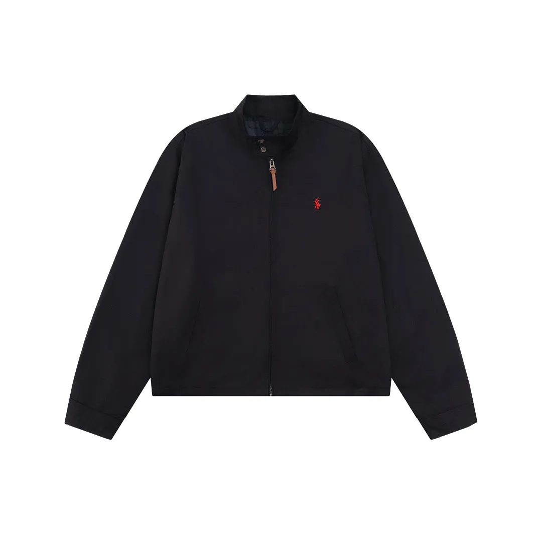 P306 💰Ralph Lauren/Ralph Lauren American vintage classic lapel old cadre retro jacket, thickened in autumn and winter, woolen lining, classic design, timeless classic, thick cotton fabric, showing a sense of vintage, collar and cuffs colorful plaid embellishment, looks good on both men and women, comfortable and comfortable, focuses on relaxed retro YYDS, one for each man and woman, an indispensable piece for autumn and winter, the hottest jacket at the moment The 100% cotton twill is thick and thick, and the pure cotton colorful plaid lining is distinguished by digital printing in the market. Exquisite embroidery. The Harrington jacket has a loose fit, is short and fat, and is super versatile. It is clean-fitting and is perfect for men and women!   Color: Khaki Navy Black Size: M/L/XL Item No.: 101579